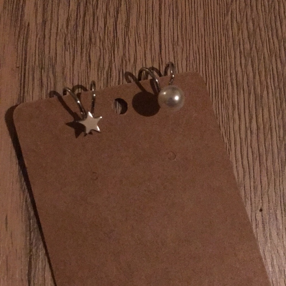 Bundle of two earring ear cuffs